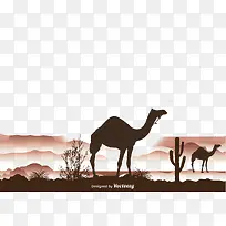 骆驼和枯树