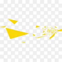 黄色个性漂浮三角形设计