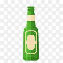 白绿色卡通日常啤酒瓶