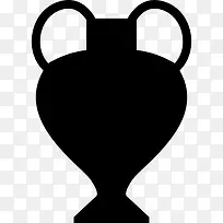 奖杯瓶黑色轮廓的形状图标