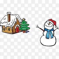 雪地里的雪人