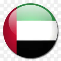 曼联阿拉伯酋长国国旗国圆形世界