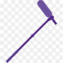 矢量图水彩紫色话筒