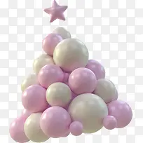 紫色气球圣诞树