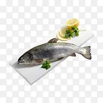 盘装鳟鱼鱼类食材图片