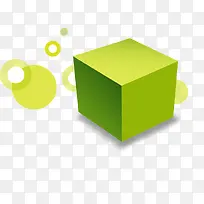 绿色的创意清新正方体