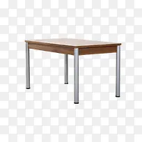 金属桌腿的小木桌