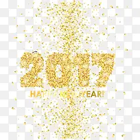 矢量金带碎花2017字