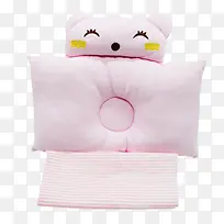 粉色彩棉材质定型枕婴儿枕头
