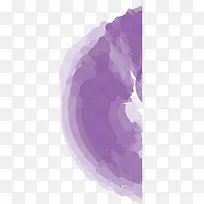 手绘紫色半圆