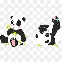吃叶子的熊猫