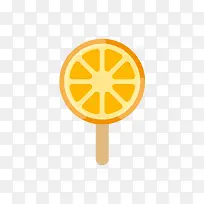 黄色橘子冰棍