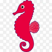 可爱红色海马