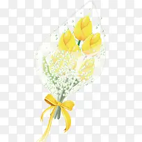 黄色精美花束