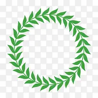 绿叶环绕圆环