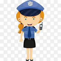 黄发小女警矢量图
