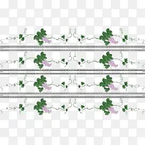 绿叶紫花几何