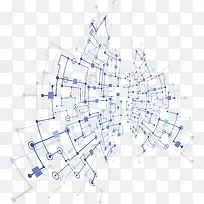 蓝色科技网络图