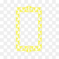 矢量黄色矩形花边欧式边框
