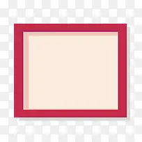 矢量红色简易矩形相框