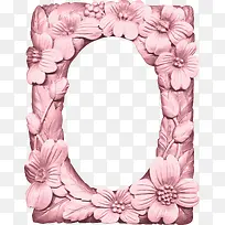 粉色花朵相框