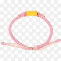 粉色挂绳貔貅手链