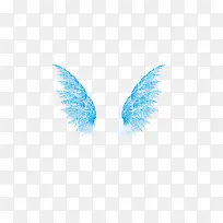 蓝色手绘天使的翅膀