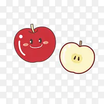 卡通红色苹果免抠图