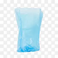 蓝色空的塑料袋子实物