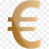 金色的欧元符号图标