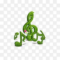 绿色创意音乐符号设计元素
