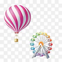 热气球和水车