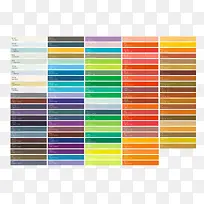 各种颜色色谱图