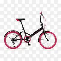 一辆红轮自行车