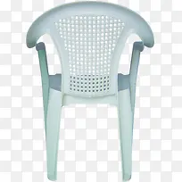 白色塑料椅子背面
