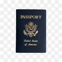 蓝色清晰的美国护照本实物
