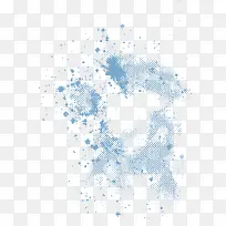 蓝色矢量烟雾