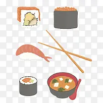日本料理装饰插图