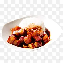 盘子里的美食肉饭