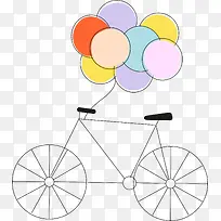 卡通自行车气球