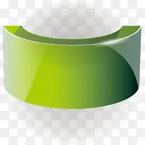 绿色立体半圆