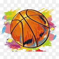 创意手绘涂鸦矢量篮球