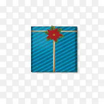 蓝色条纹圣诞礼盒