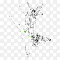 飞机模型线稿