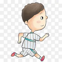 奔跑运动的小男孩