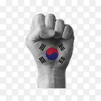 手绘国旗在韩国的手