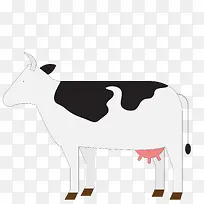 卡通可爱的扁平化奶牛