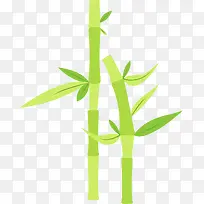 绿色竹节矢量卡通竹子