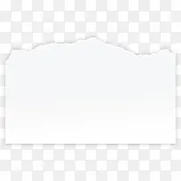 白色撕纸效果免抠png