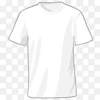 白色短袖上衣矢量插画